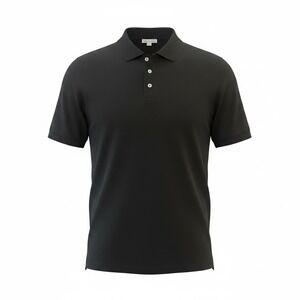 James Perse Standard Mens Black Cotton Short Sleeve Polo Shirt Size 3